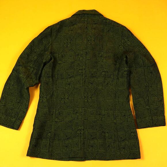 Vintage Chico's Green Patterned Button Up - Picture 2 of 3